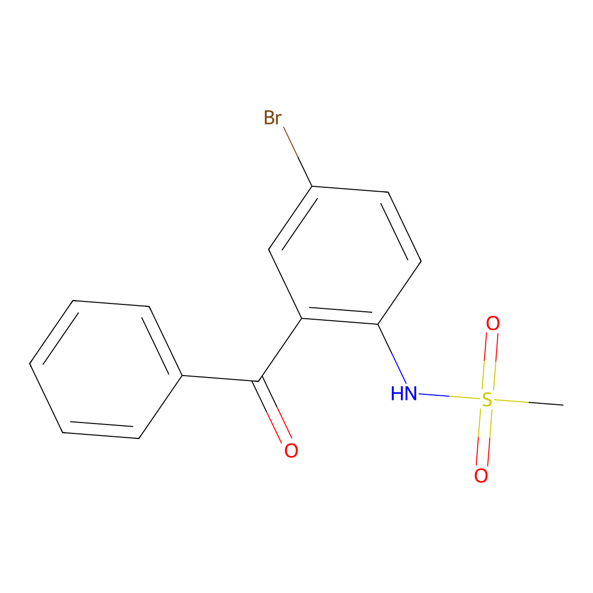 N-(2-benzoyl-4-bromophenyl)methanesulfonamide molecular structure, CAS 498534-86-4