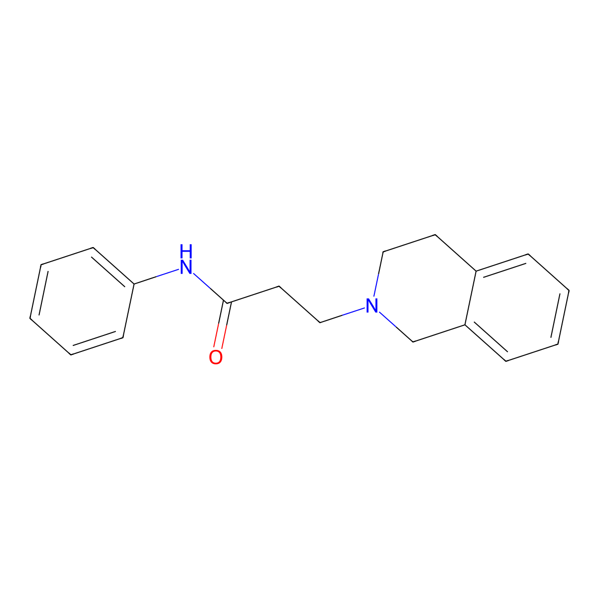 3-(3,4-dihydro-1H-isoquinolin-2-yl)-N-phenylpropanamide molecular structure, CAS 498535-29-8