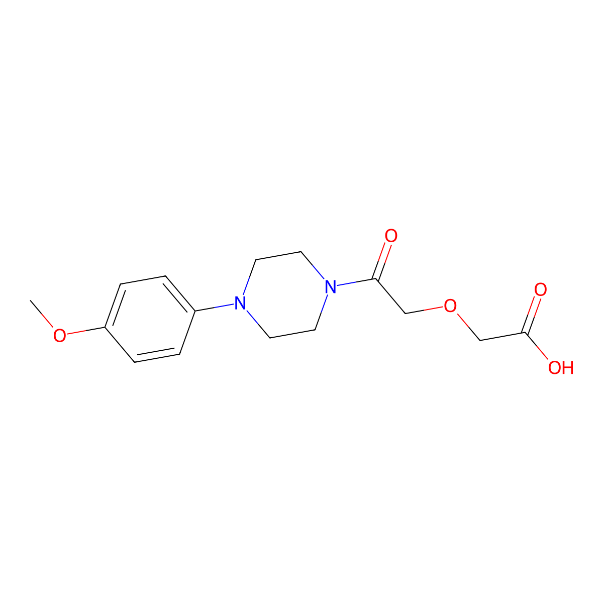 2-(2-(4-(4-Methoxyphenyl)piperazin-1-yl)-2-oxoethoxy)acetic acid molecular structure, CAS 498536-25-7