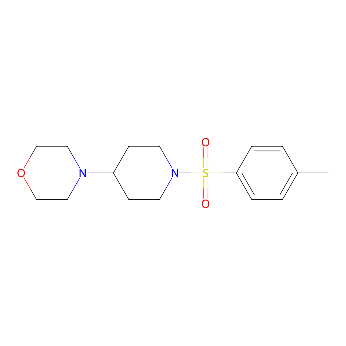 4-[1-(4-Methylphenyl)sulfonylpiperidin-4-yl]morpholine molecular structure, CAS 498537-24-9
