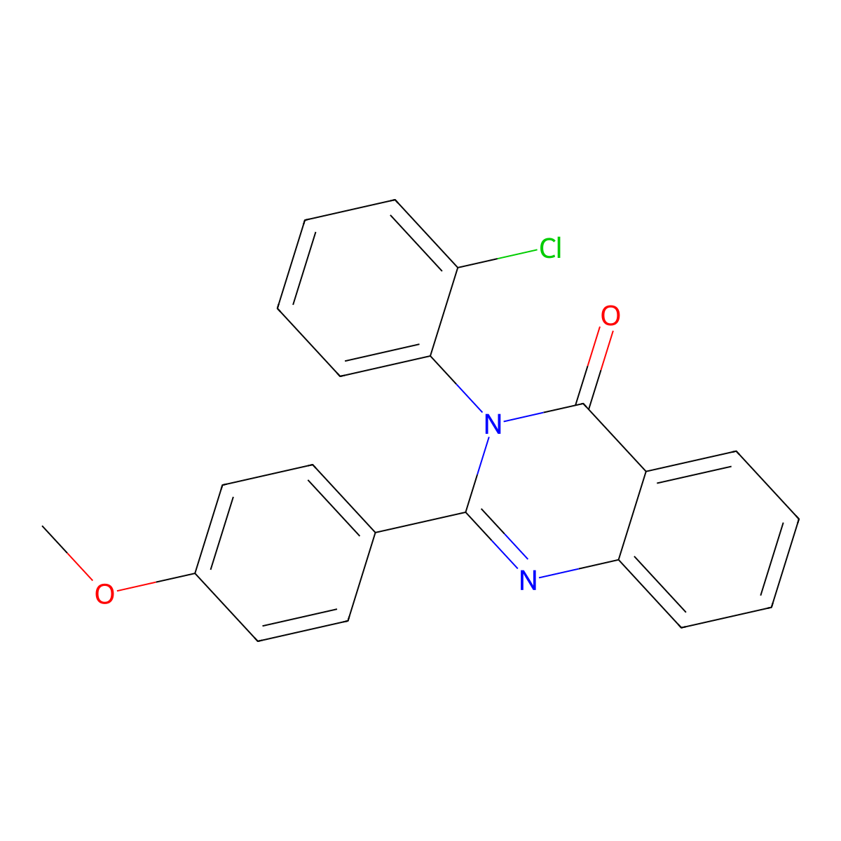 3-(2-Chlorophenyl)-2-(4-methoxyphenyl)quinazolin-4-one molecular structure, CAS 498538-44-6