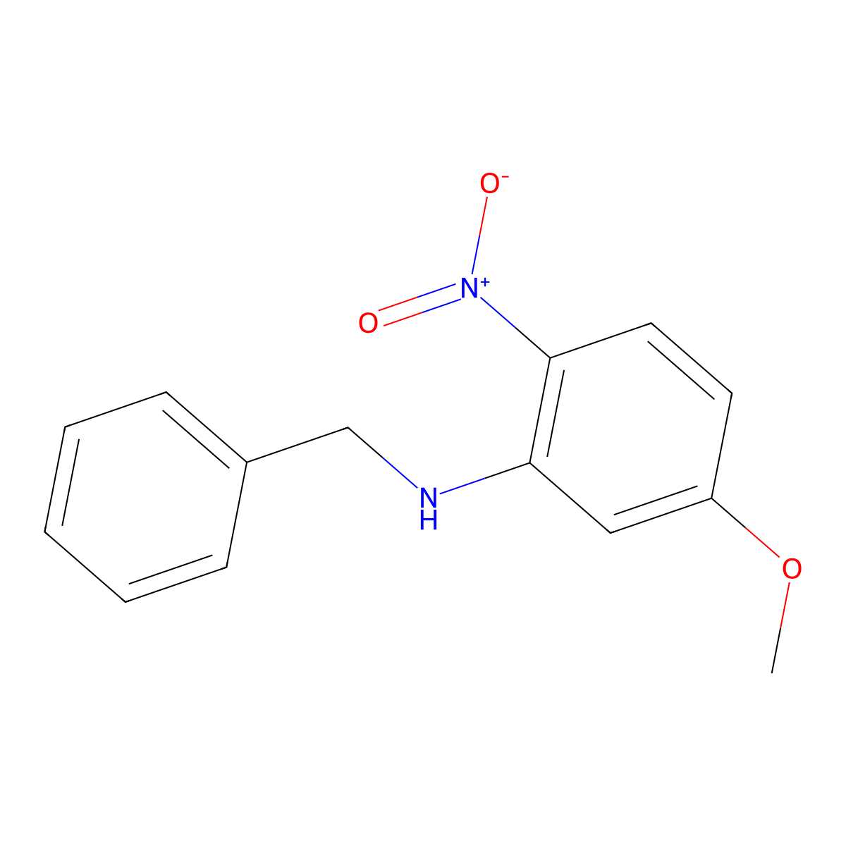 N-Benzyl-5-methoxy-2-nitroaniline molecular structure, CAS 498539-08-5