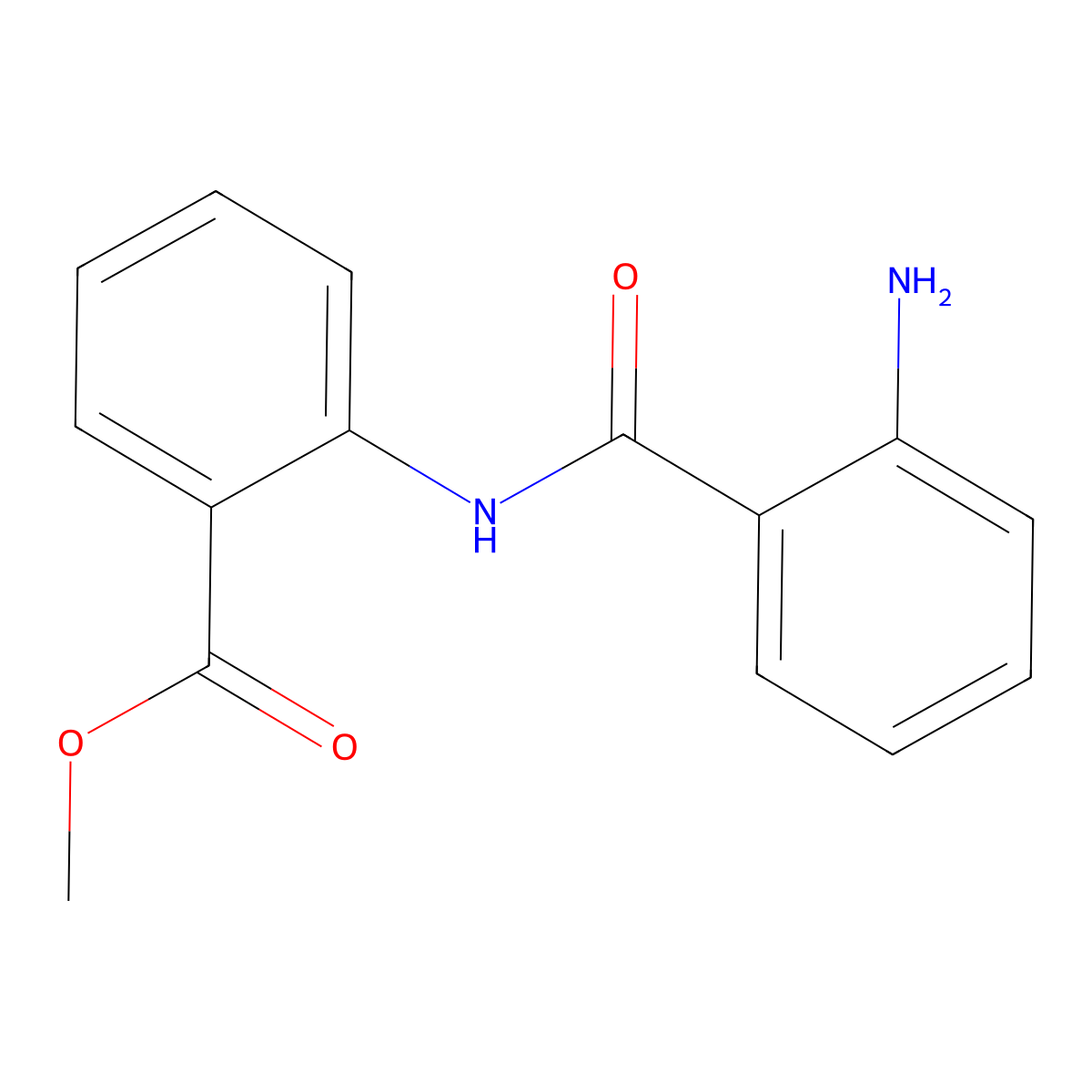 Methyl 2-(2-aminobenzamido)benzoate molecular structure, CAS 49854-16-2