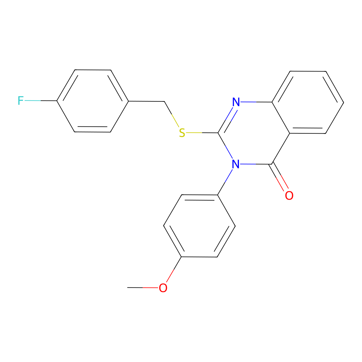 2-[(4-fluorobenzyl)sulfanyl]-3-(4-methoxyphenyl)quinazolin-4(3H)-one molecular structure, CAS 498546-43-3