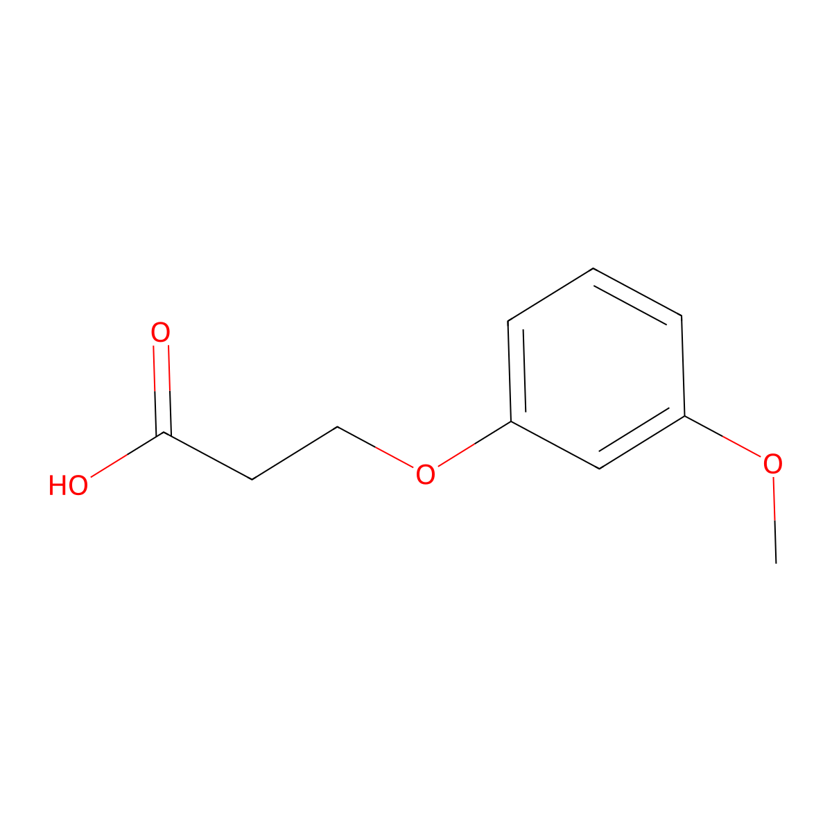 3-(3-Methoxyphenoxy)propionic Acid molecular structure, CAS 49855-03-0