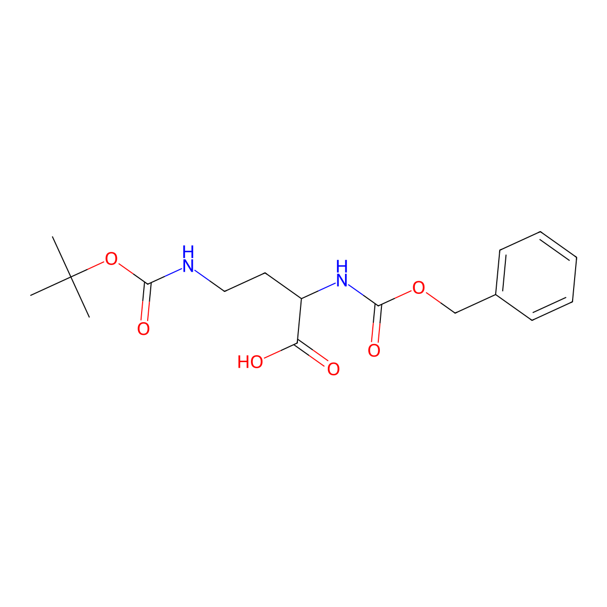 (S)-2-(((Benzyloxy)carbonyl)amino)-4-((tert-butoxycarbonyl)amino)butanoic acid molecular structure, CAS 49855-91-6