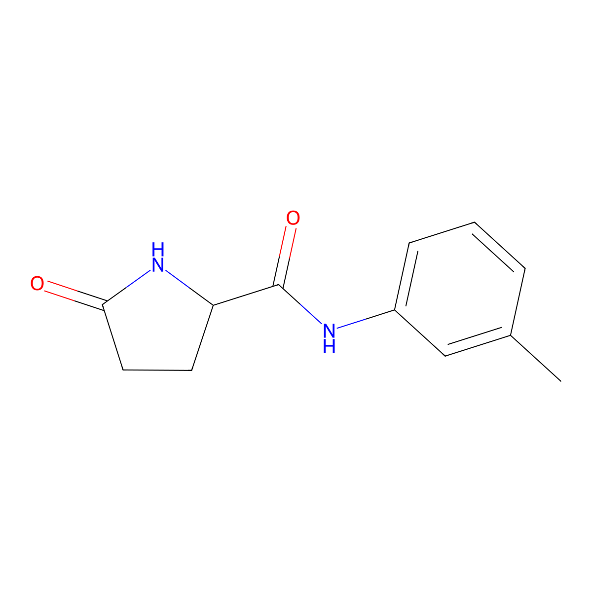 5-Oxo-pyrrolidine-2-carboxylic acid m-tolylamide molecular structure, CAS 498558-11-5