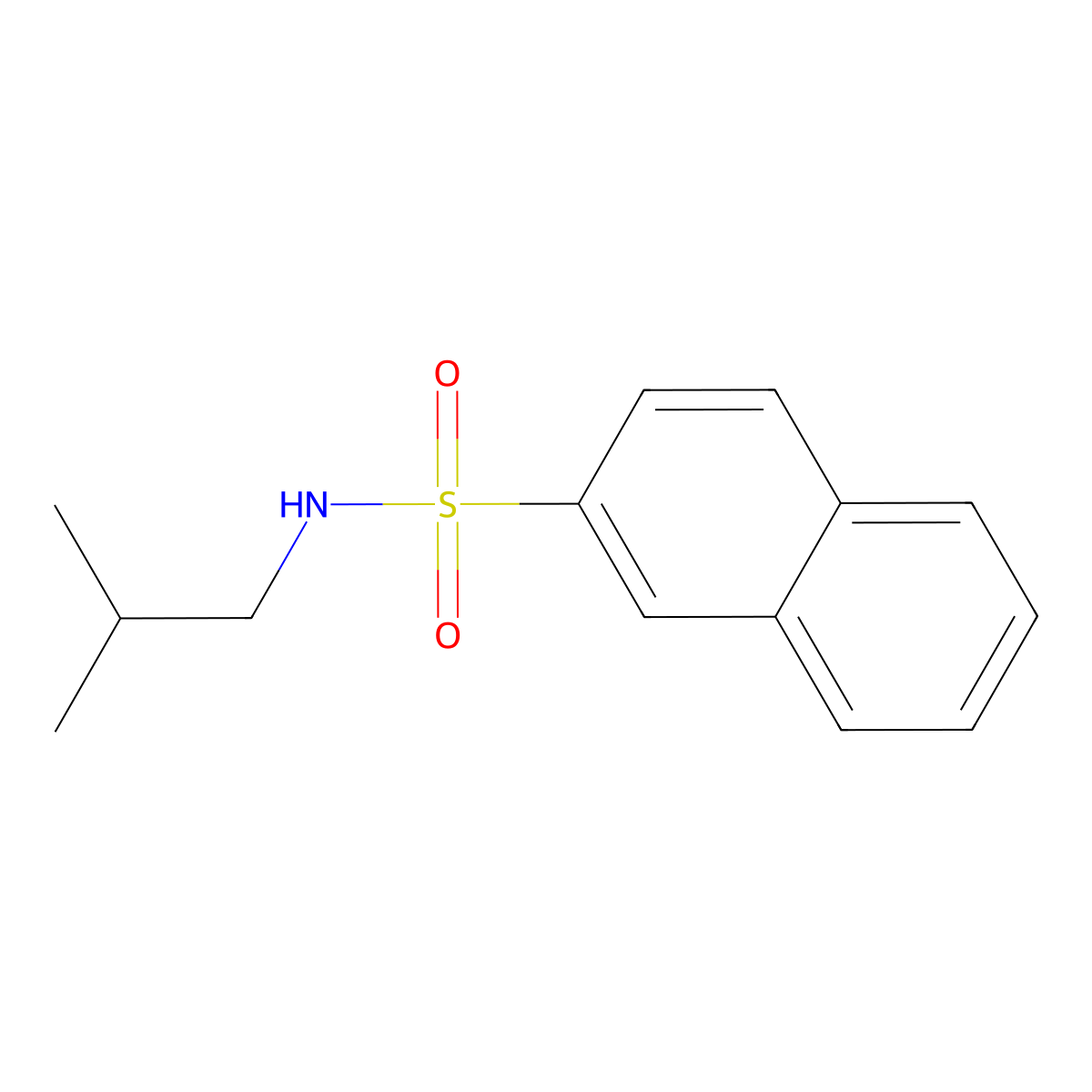 N-(2-methylpropyl)naphthalene-2-sulfonamide molecular structure, CAS 498559-87-8