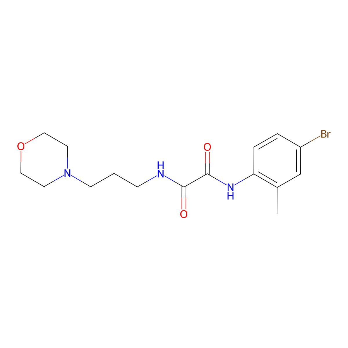 N'-(4-bromo-2-methylphenyl)-N-(3-morpholin-4-ylpropyl)oxamide molecular structure, CAS 498560-21-7