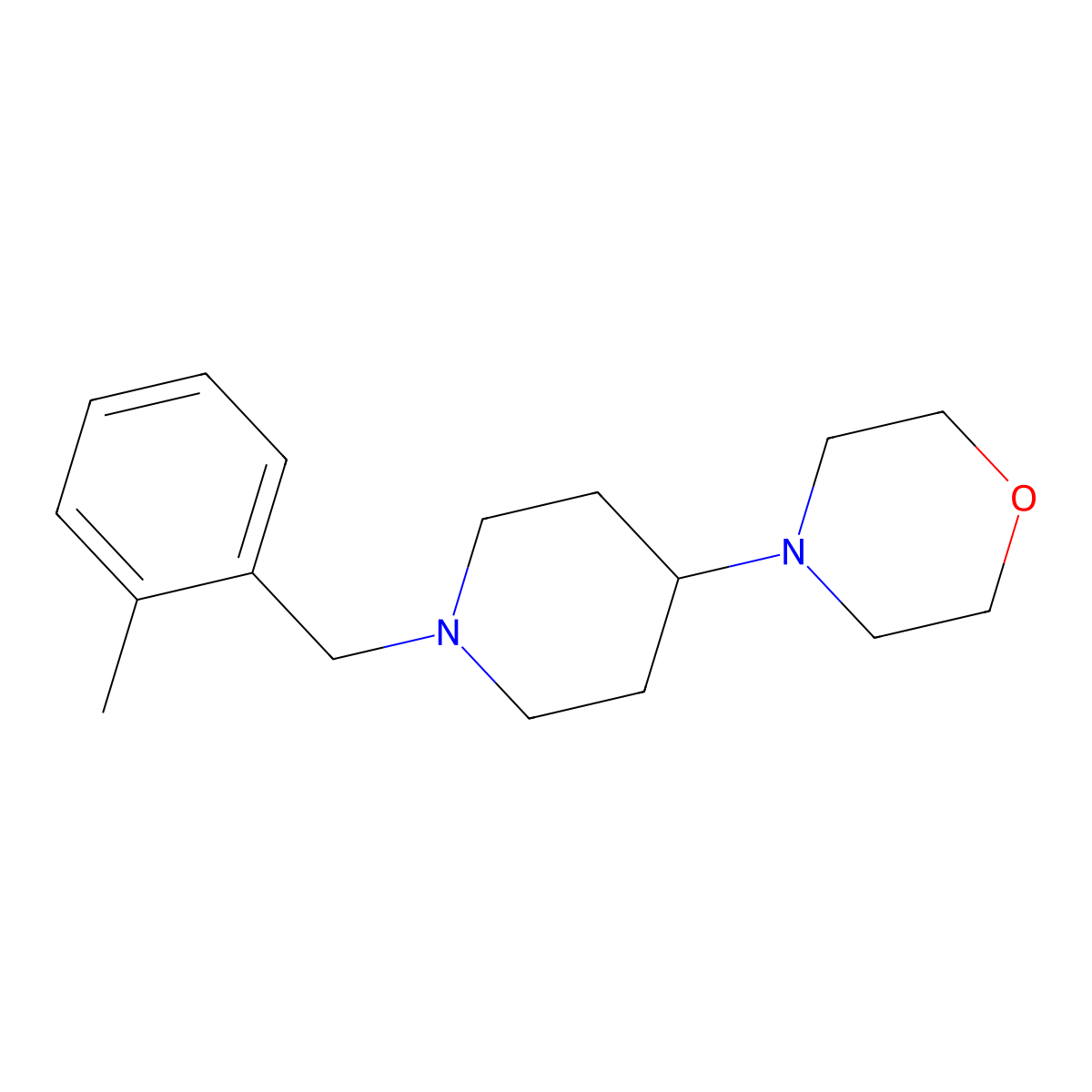 4-[1-(2-Methylbenzyl)-4-piperidinyl]morpholine molecular structure, CAS 498570-15-3