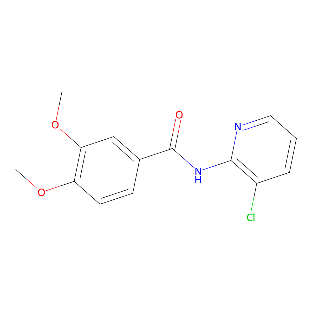 N-(3-chloropyridin-2-yl)-3,4-dimethoxybenzamide molecular structure, CAS 498571-00-9