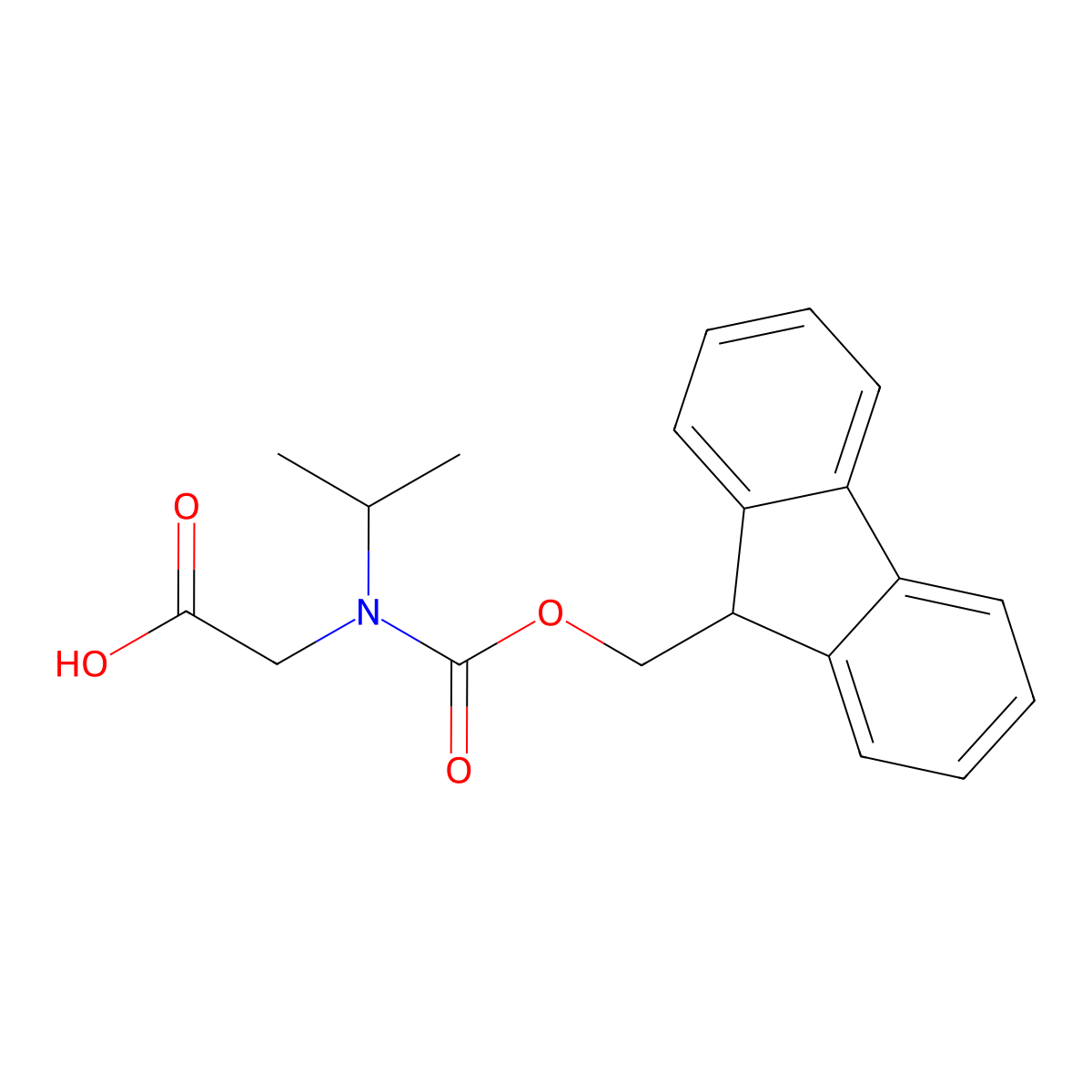 2-{[(9H-fluoren-9-ylmethoxy)carbonyl](propan-2-yl)amino}acetic acid molecular structure, CAS 498575-09-0