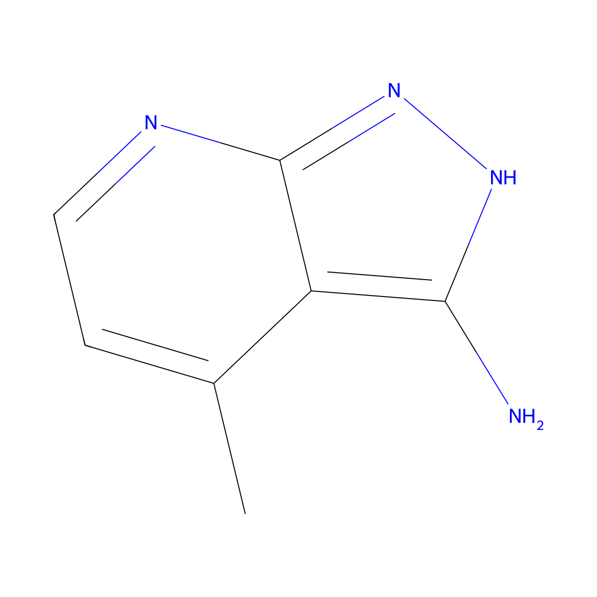 4-Methyl-1H-pyrazolo[3,4-b]pyridin-3-amine molecular structure, CAS 498580-78-2