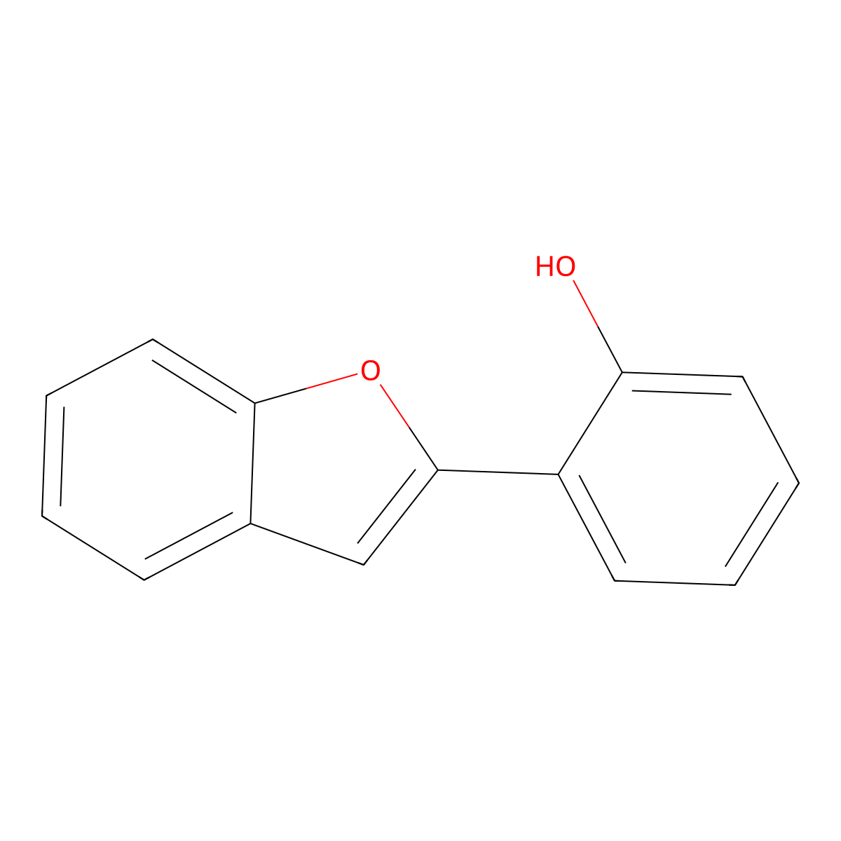 Phenol, 2-(2-benzofuranyl)- molecular structure, CAS 4986-28-1