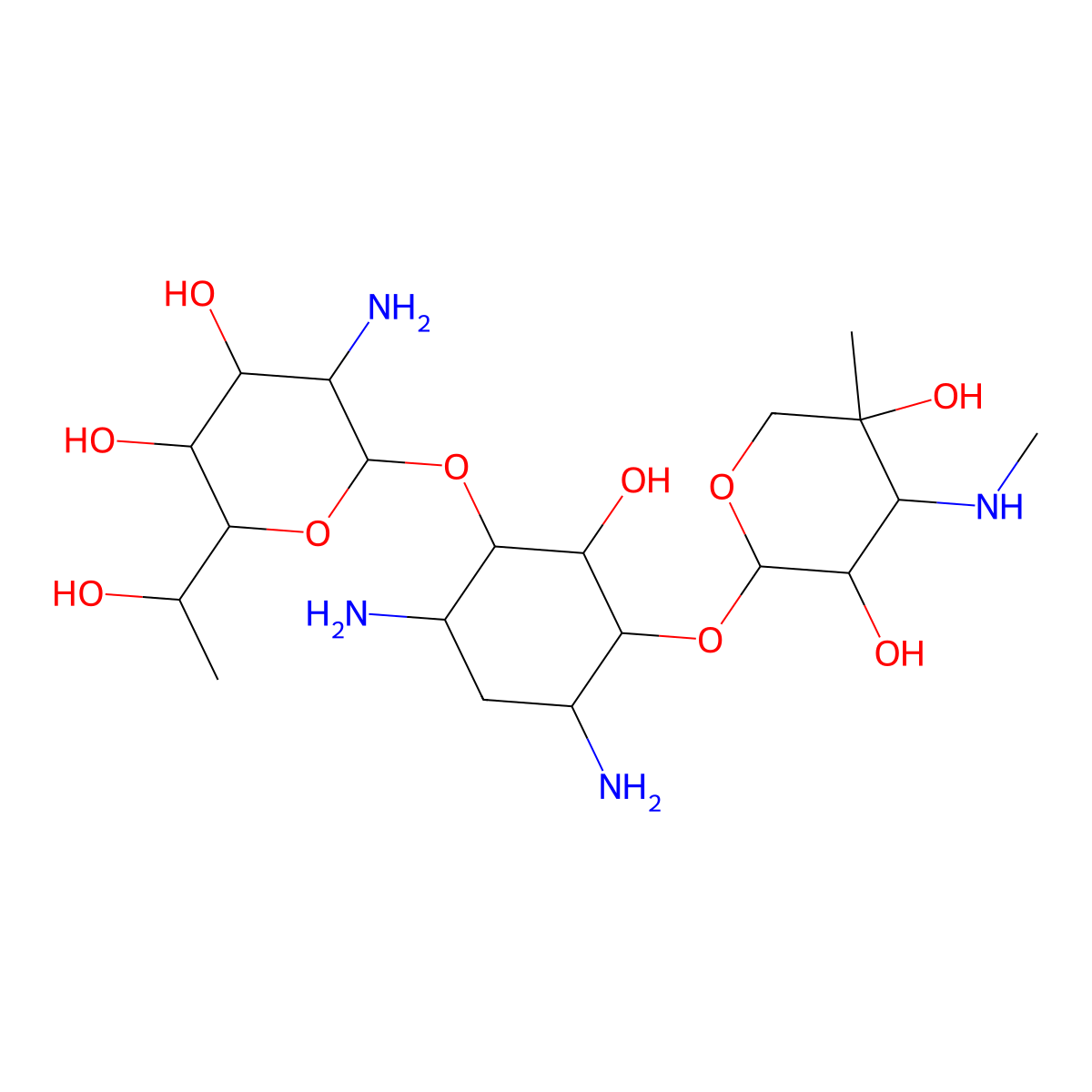 Geneticin molecular structure, CAS 49863-47-0