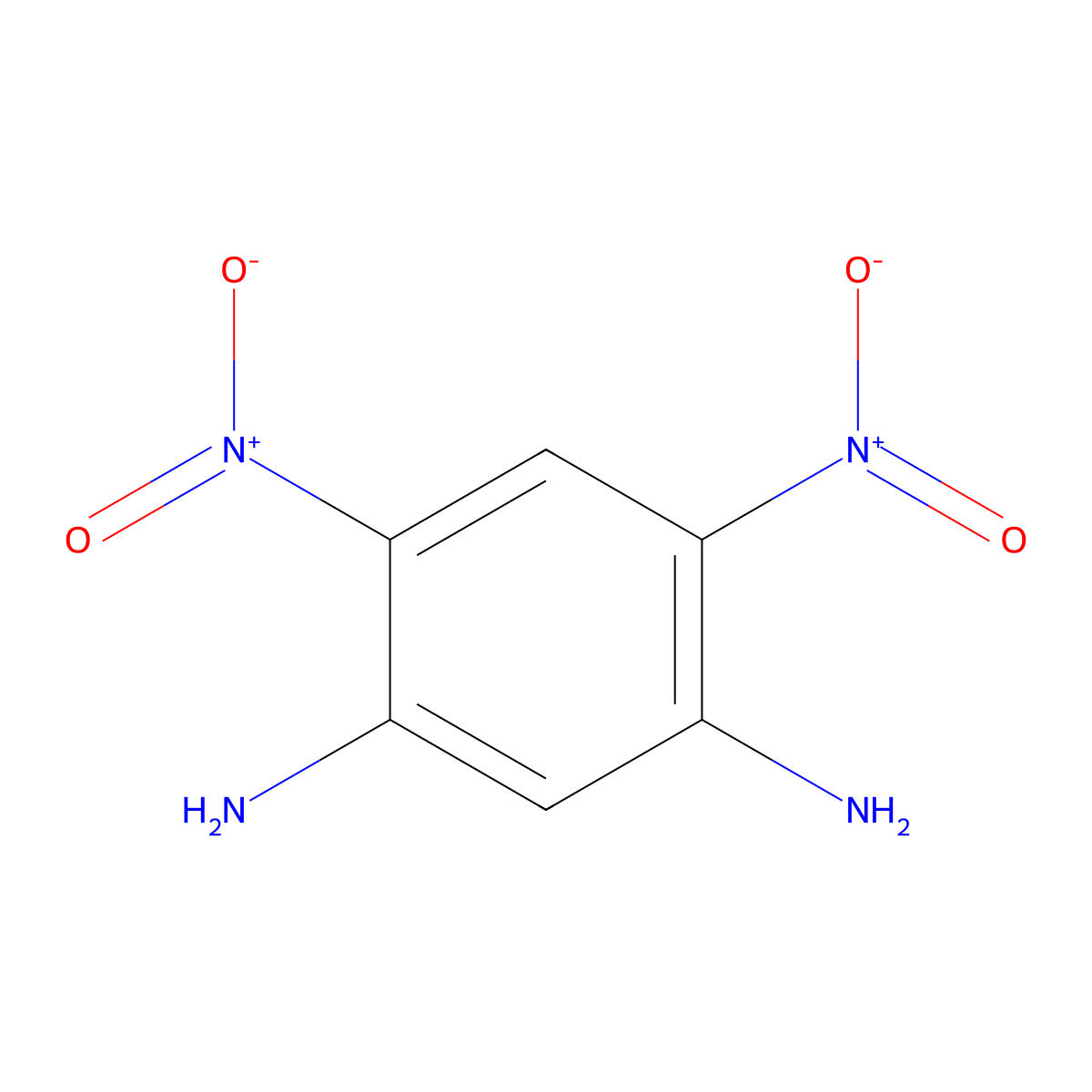 4,6-Dinitrobenzene-1,3-diamine molecular structure, CAS 4987-96-6