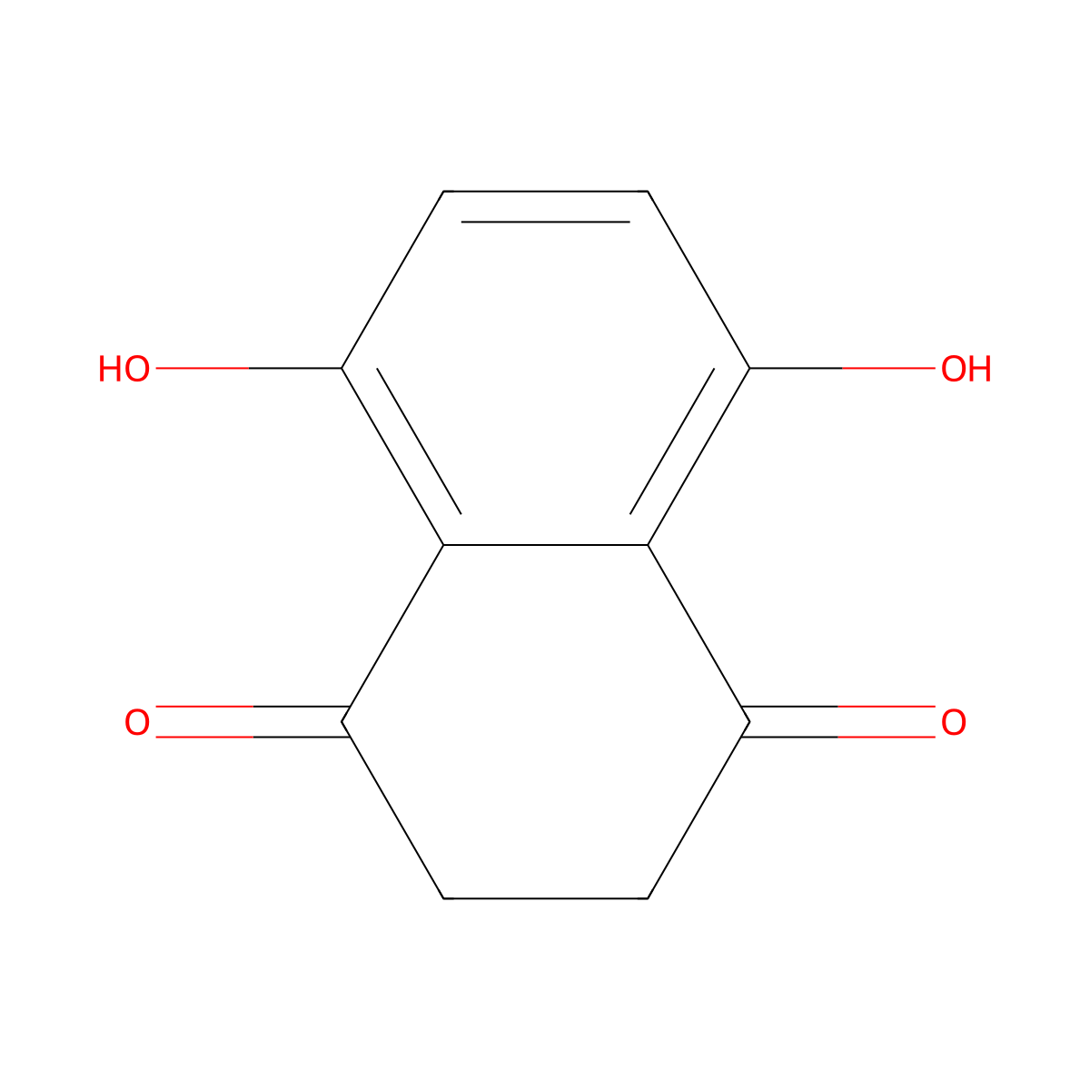 5,8-Dihydroxy-2,3-dihydronaphthalene-1,4-dione molecular structure, CAS 4988-51-6