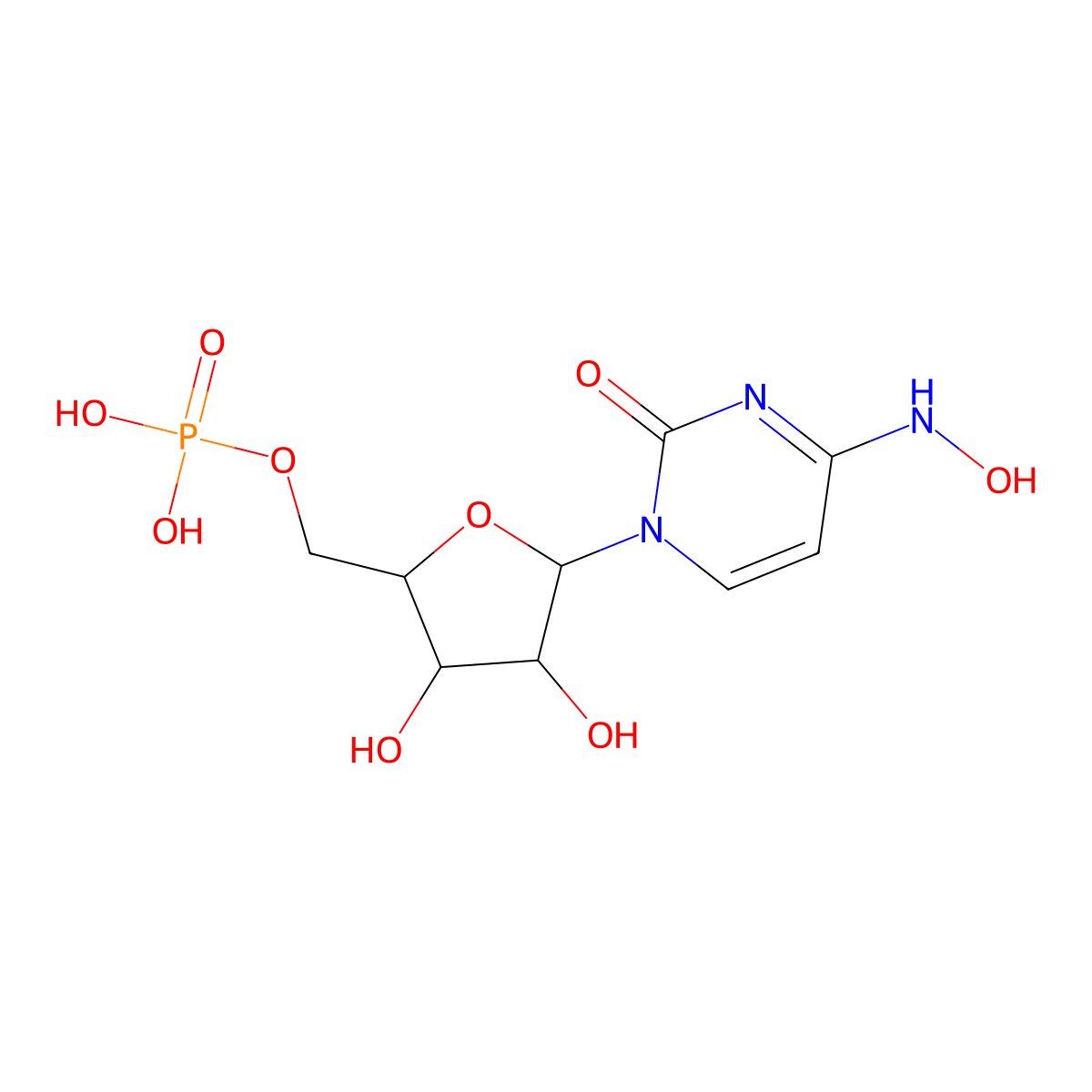 N-Hydroxycytidine 5'-(Dihydrogen Phosphate) molecular structure, CAS 4988-54-9