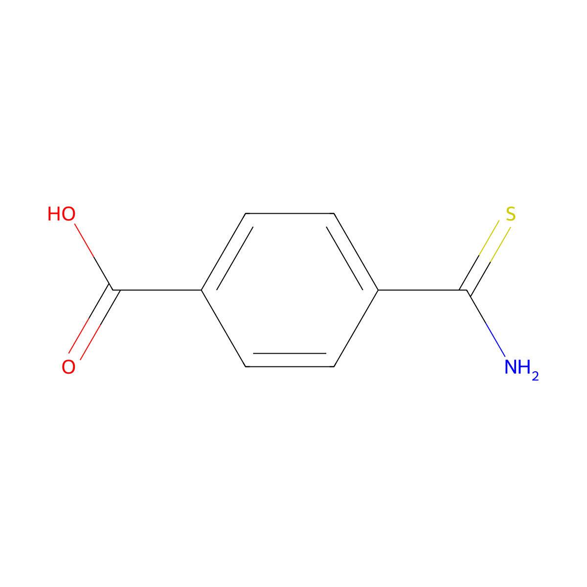 4-Carbamothioylbenzoic acid molecular structure, CAS 4989-36-0