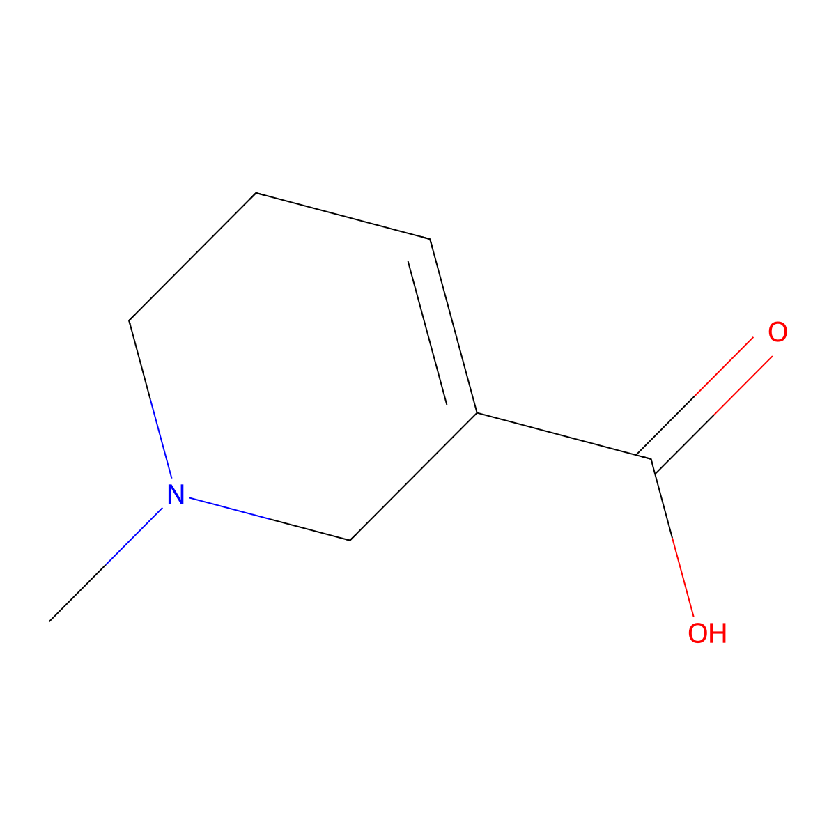 Arecaidine molecular structure, CAS 499-04-7