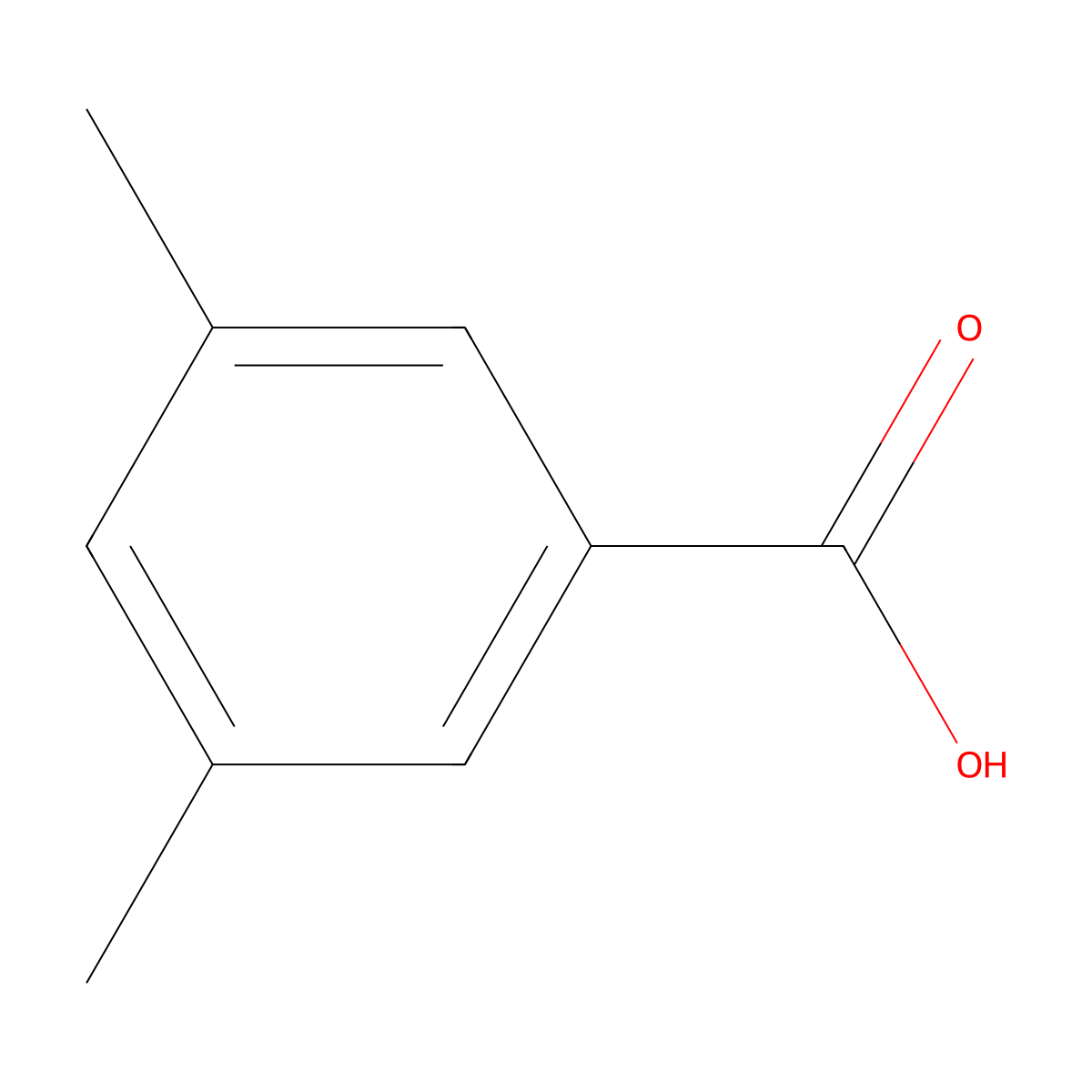 3,5-Dimethylbenzoic acid molecular structure, CAS 499-06-9