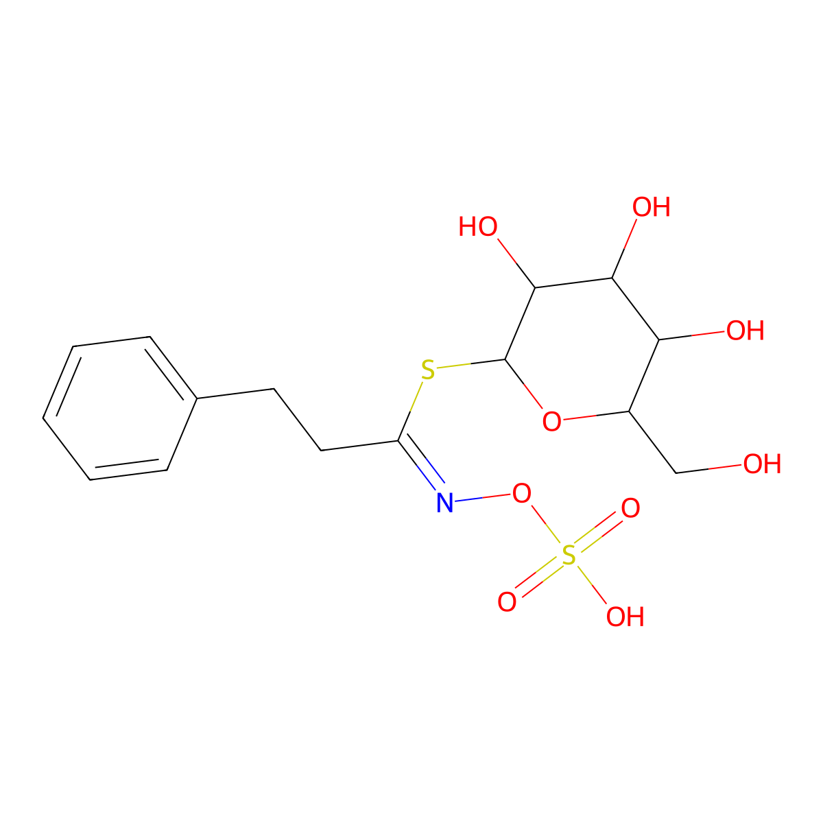 Gluconasturtiin molecular structure, CAS 499-30-9