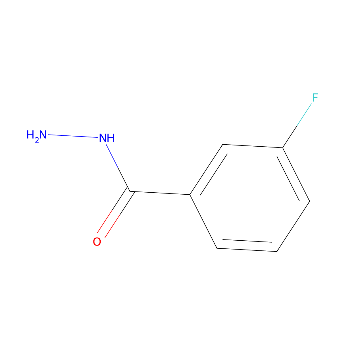 3-Fluorobenzohydrazide molecular structure, CAS 499-55-8