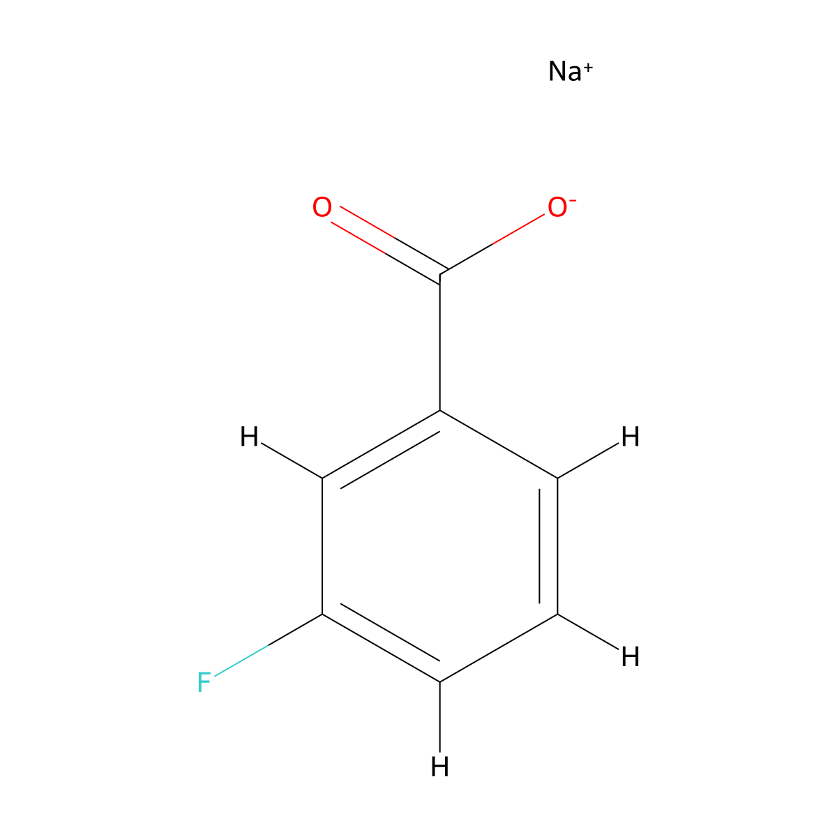 Sodium 3-fluorobenzoate molecular structure, CAS 499-57-0