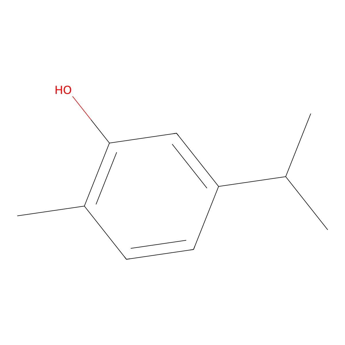 Carvacrol molecular structure, CAS 499-75-2