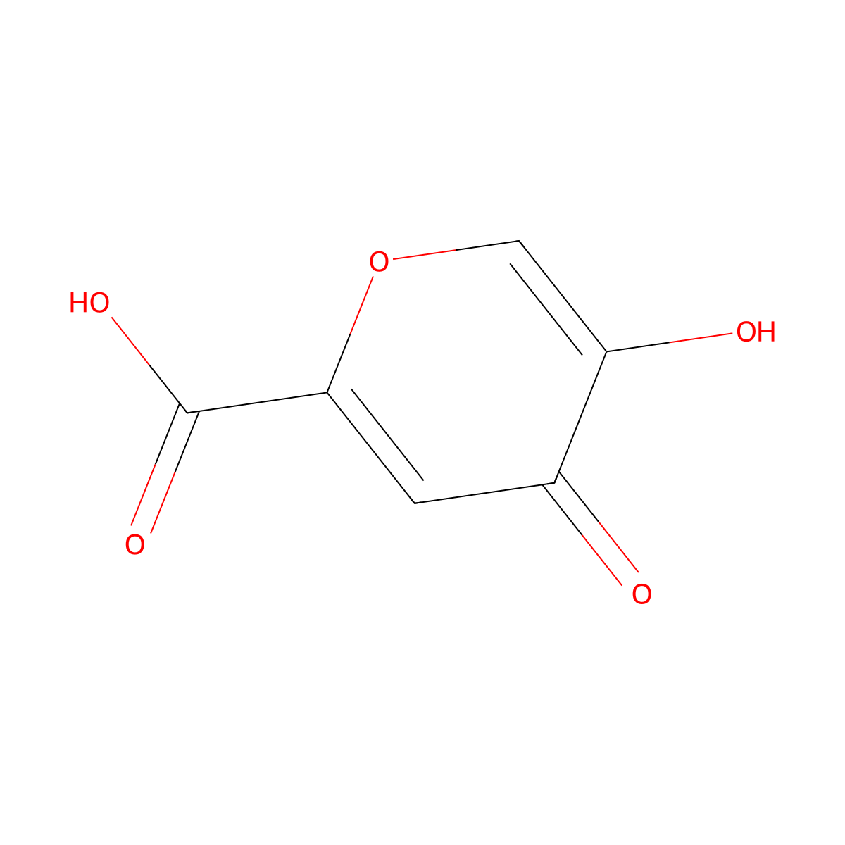 Comenic acid molecular structure, CAS 499-78-5