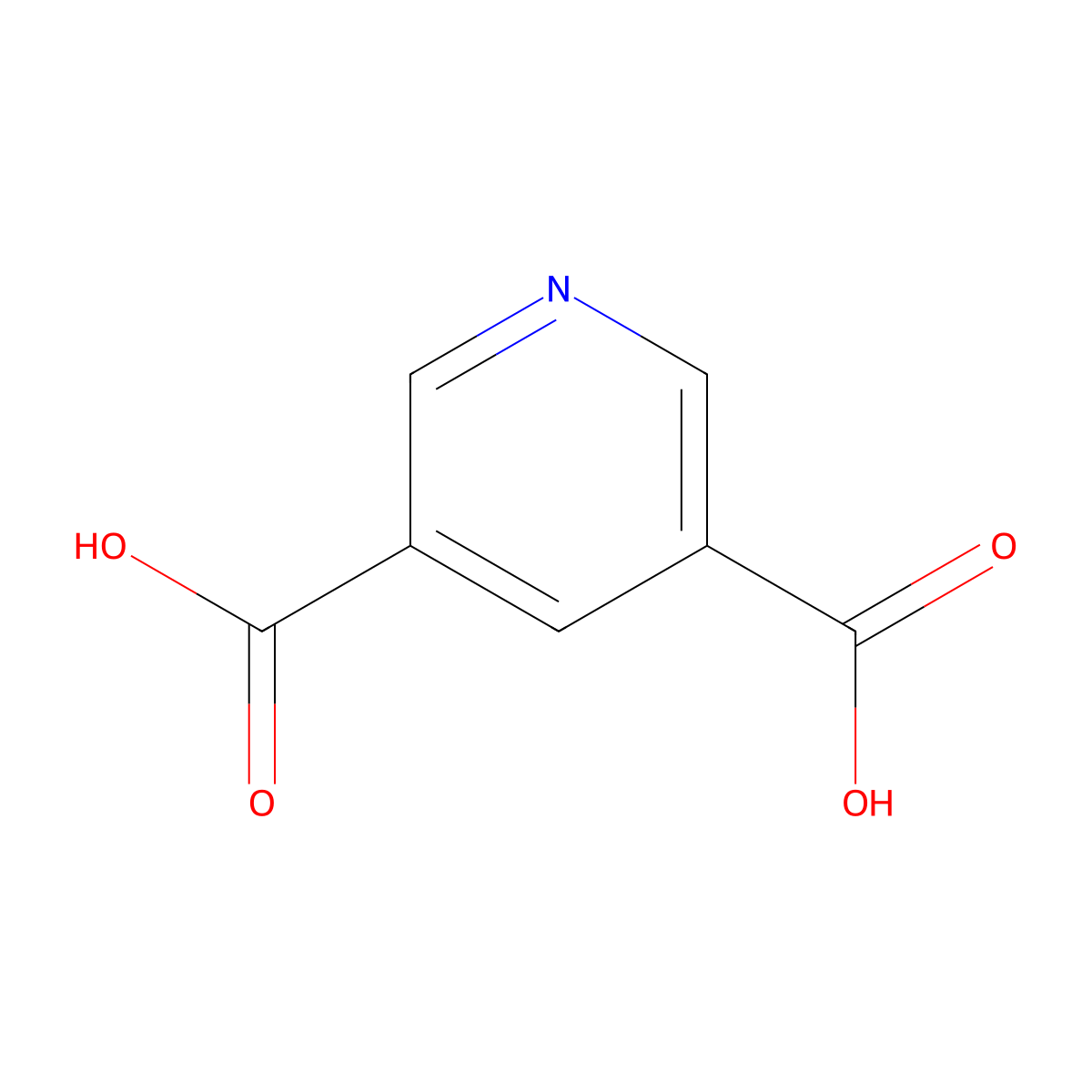 3,5-Pyridinedicarboxylic acid molecular structure, CAS 499-81-0