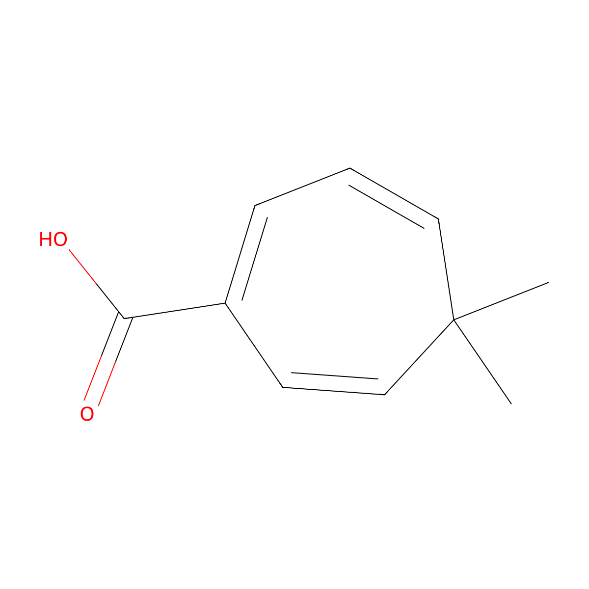 Thujic acid molecular structure, CAS 499-89-8