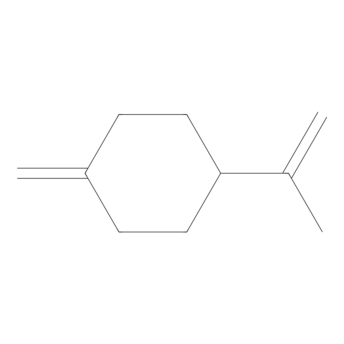 Cyclohexane, 1-methylene-4-(1-methylethenyl)- molecular structure, CAS 499-97-8