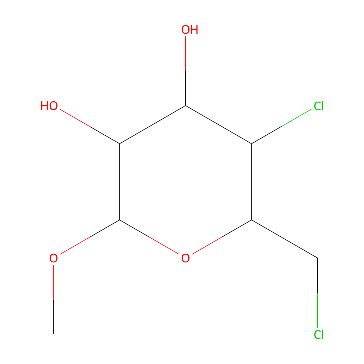 Methyl 4,6-dichloro-4,6-dideoxy-alpha-galactopyranoside molecular structure, CAS 4990-82-3
