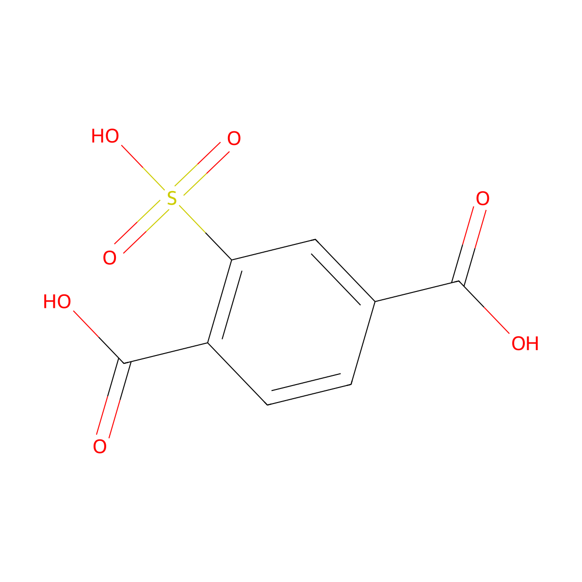 2-sulfoterephthalic Acid molecular structure, CAS 4991-22-4