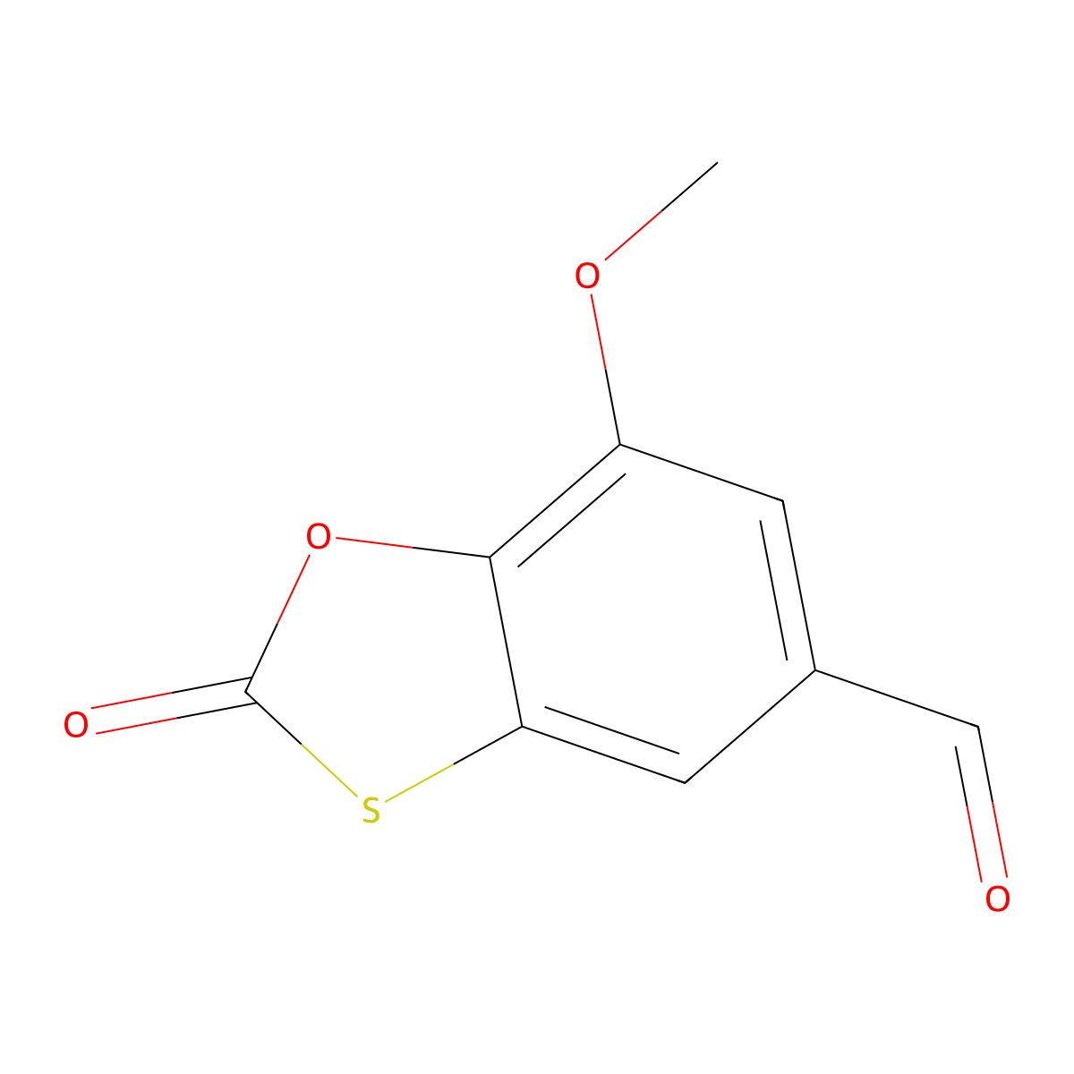 7-methoxy-2-oxo-2H-1,3-benzoxathiole-5-carbaldehyde molecular structure, CAS 4991-69-9