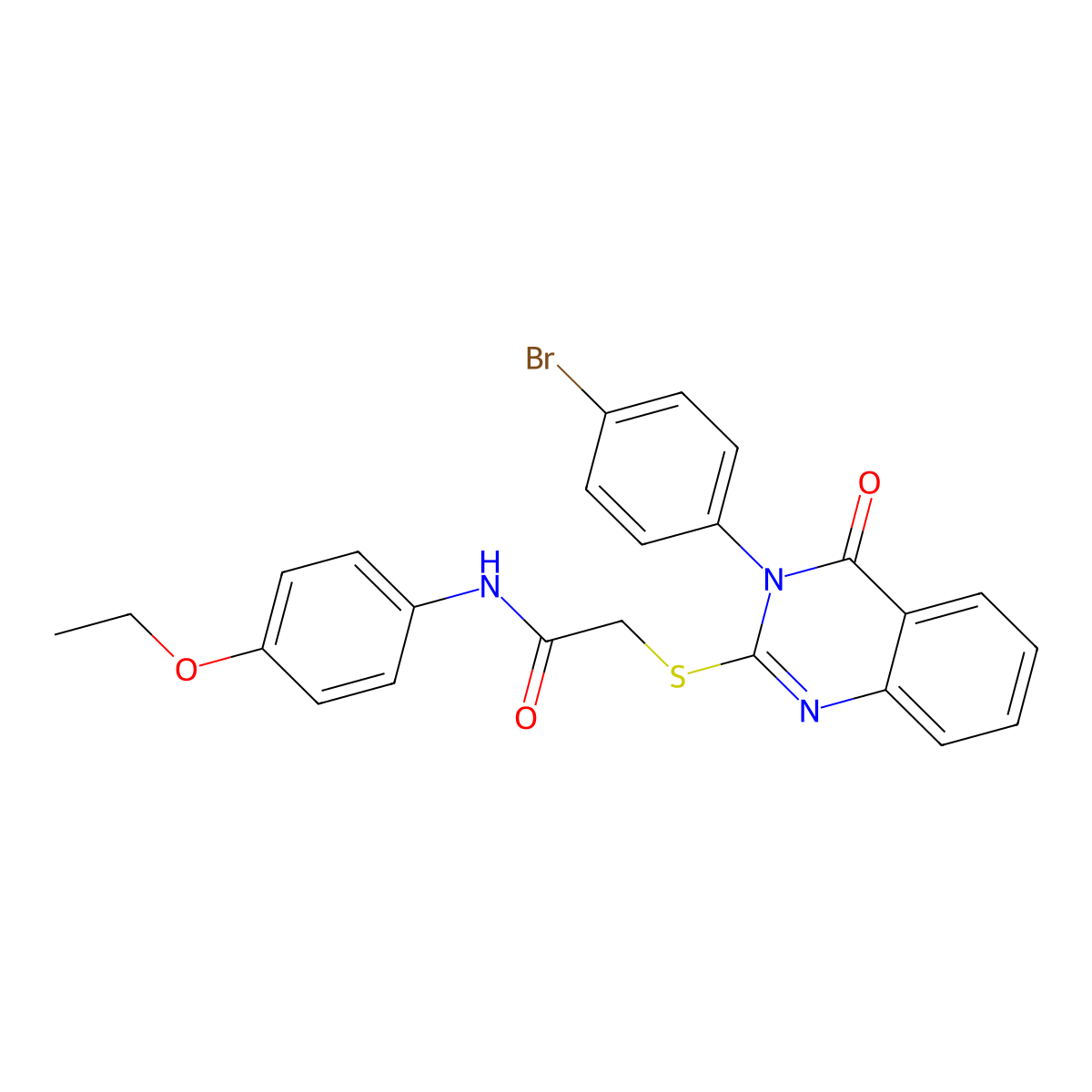 2-{[3-(4-bromophenyl)-4-oxo-3,4-dihydroquinazolin-2-yl]sulfanyl}-N-(4-ethoxyphenyl)acetamide molecular structure, CAS 499104-16-4