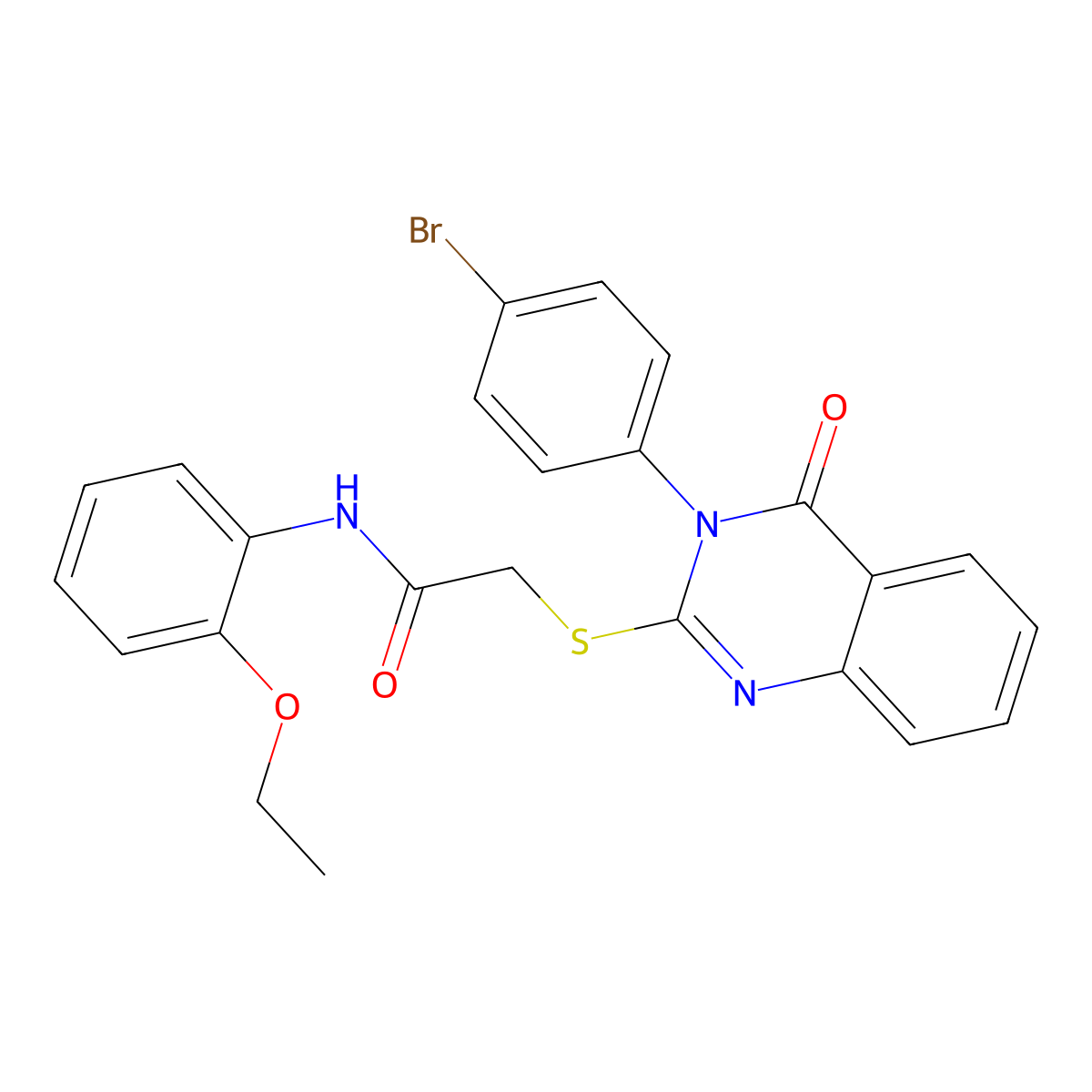 2-{[3-(4-bromophenyl)-4-oxo-3,4-dihydroquinazolin-2-yl]sulfanyl}-N-(2-ethoxyphenyl)acetamide molecular structure, CAS 499104-31-3