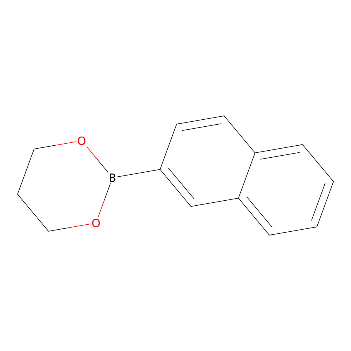 2-(Naphthalen-2-yl)-1,3,2-dioxaborinane molecular structure, CAS 499105-76-9