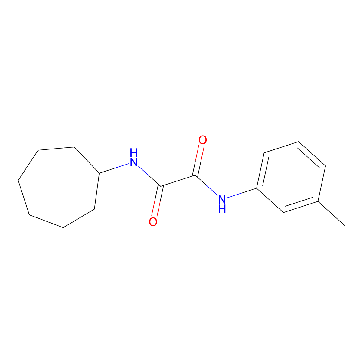 N1-cycloheptyl-N2-(m-tolyl)oxalamide molecular structure, CAS 499110-83-7