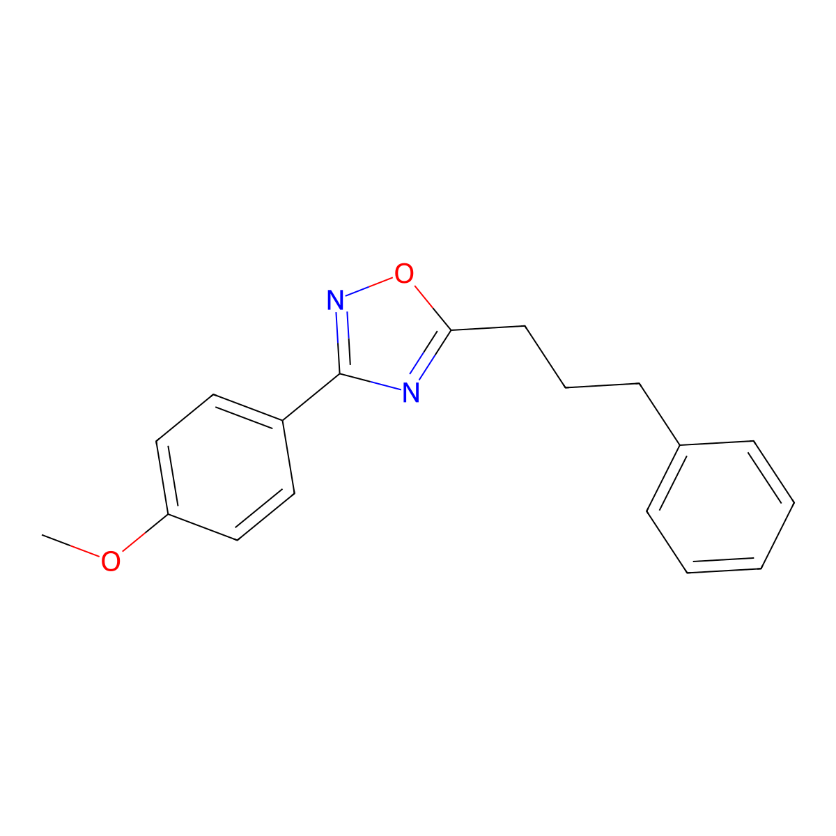 3-(4-Methoxyphenyl)-5-(3-phenylpropyl)-1,2,4-oxadiazole molecular structure, CAS 499111-23-8