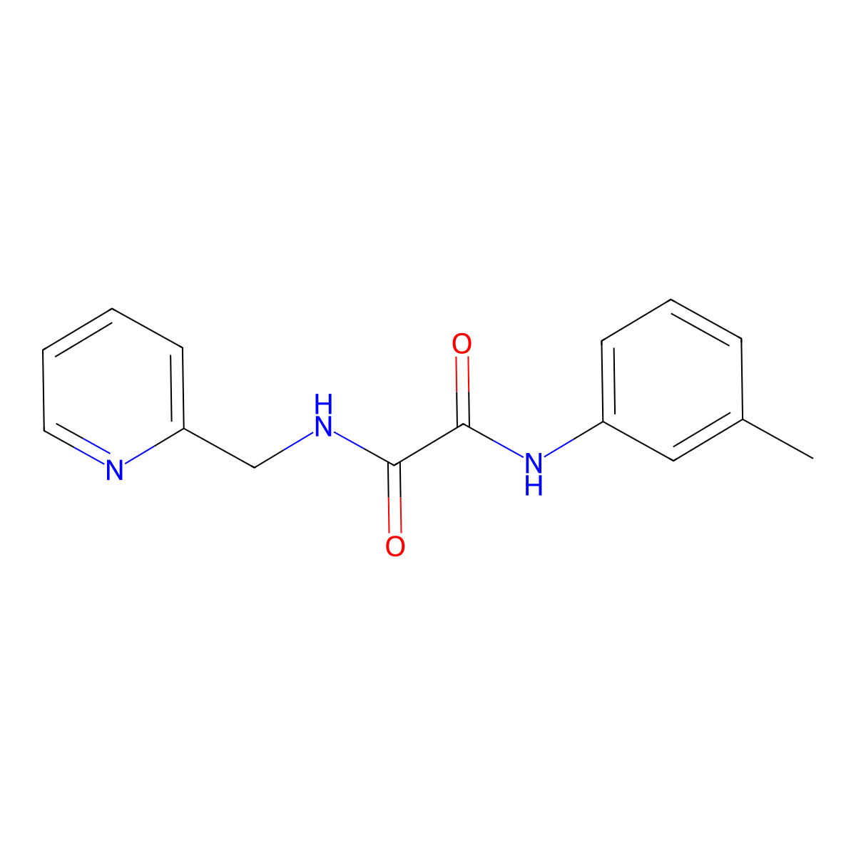 N-Pyridin-2-ylmethyl-N'-m-tolyl-oxalamide molecular structure, CAS 499111-37-4