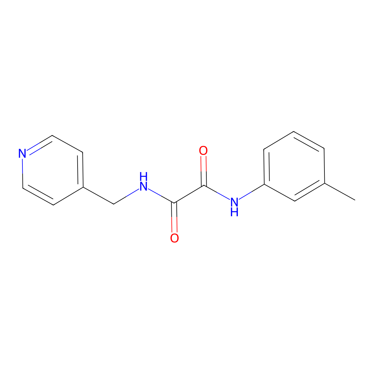 N1-(pyridin-4-ylmethyl)-N2-(m-tolyl)oxalamide molecular structure, CAS 499111-38-5
