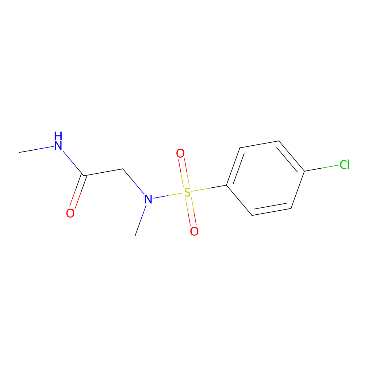 2-[(4-chlorophenyl)sulfonyl-methylamino]-N-methylacetamide molecular structure, CAS 499113-16-5