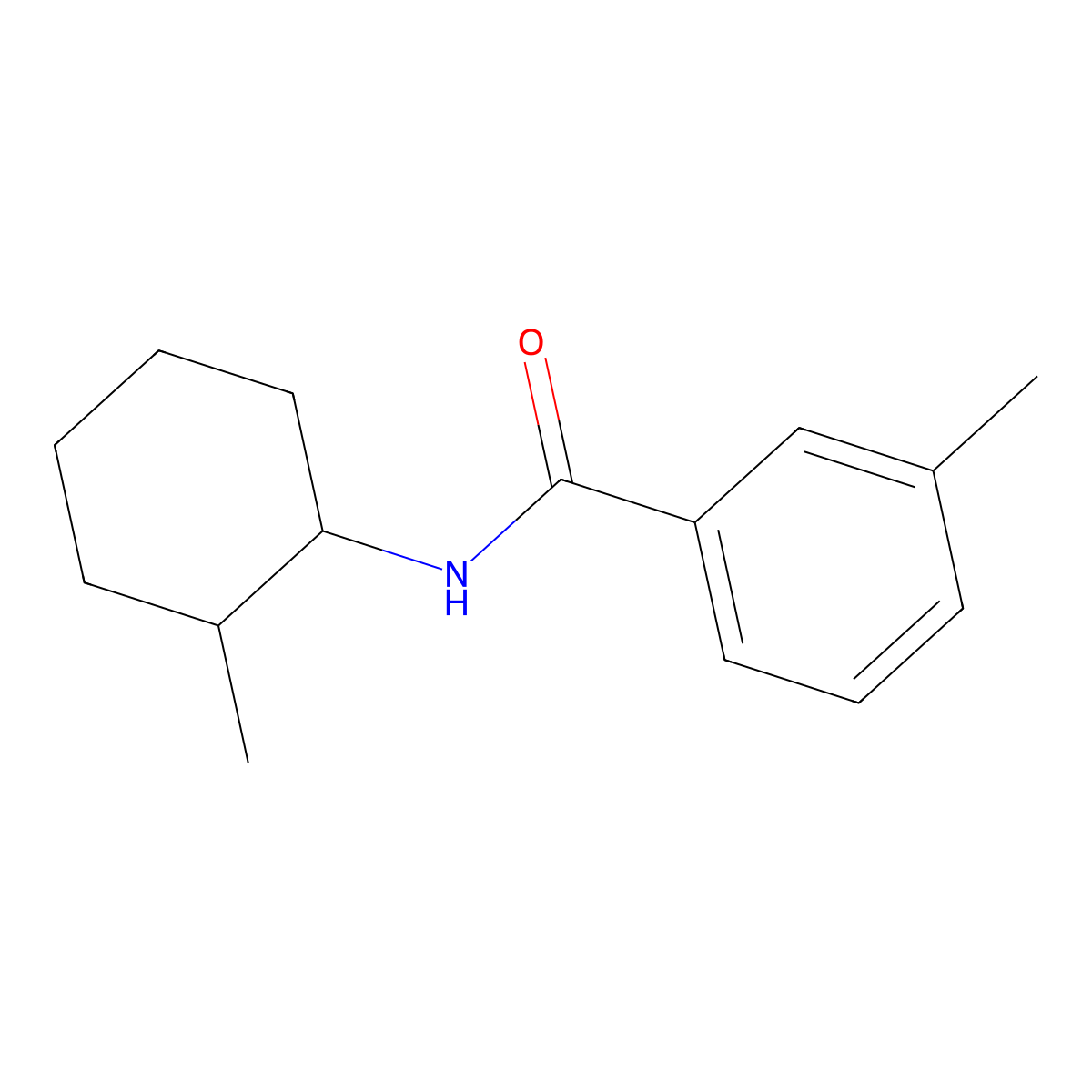 3-methyl-N-(2-methylcyclohexyl)benzamide molecular structure, CAS 499113-93-8