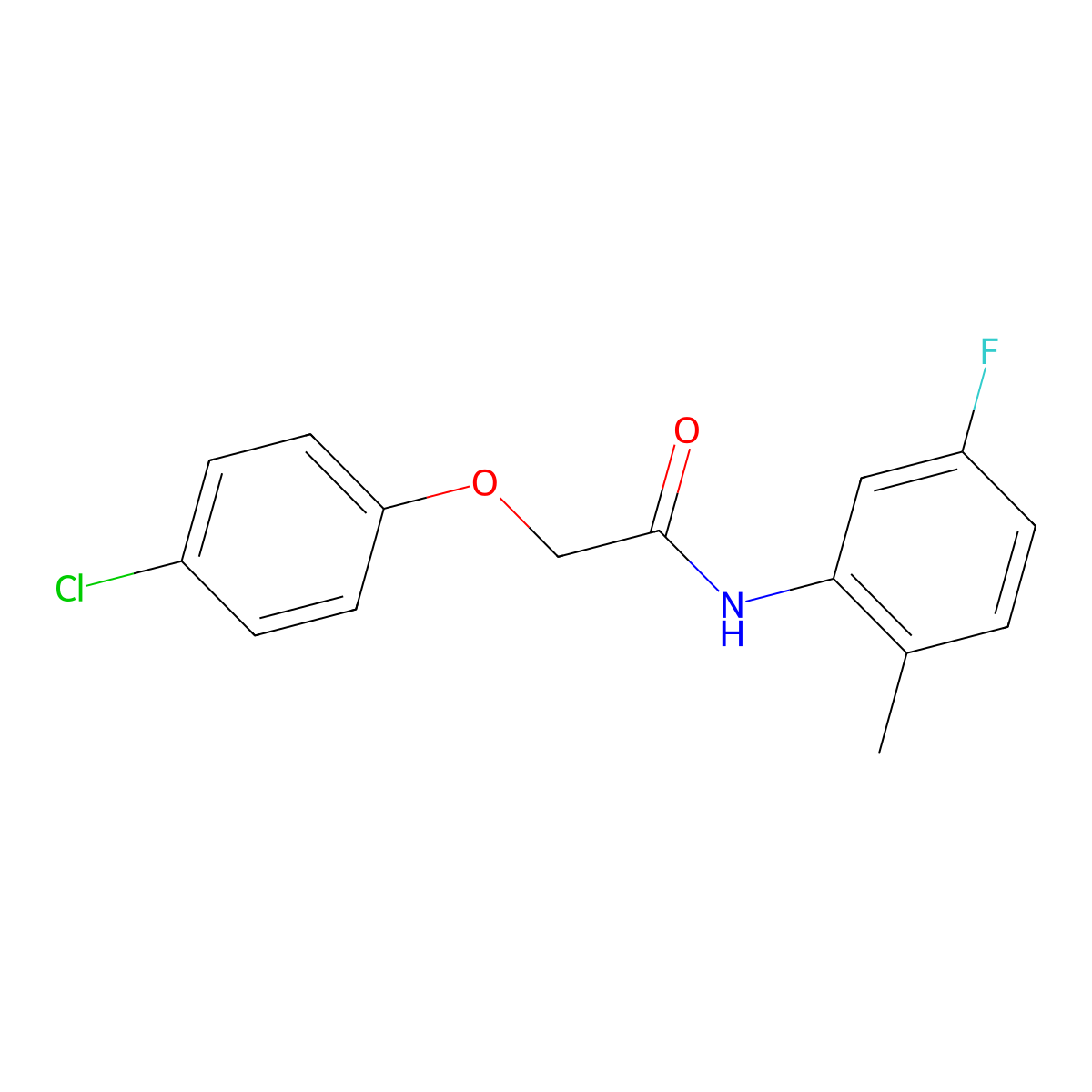 2-(4-chlorophenoxy)-N-(5-fluoro-2-methylphenyl)acetamide molecular structure, CAS 499114-02-2