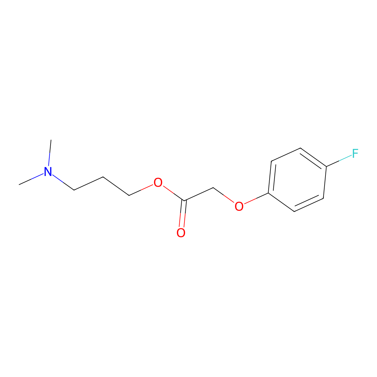 3-(Dimethylamino)propyl 2-(4-fluorophenoxy)acetate molecular structure, CAS 499116-36-8