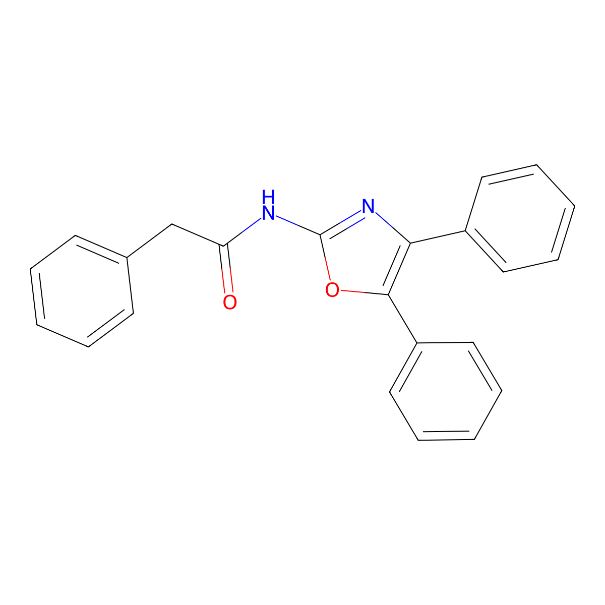 N-(4,5-diphenyl-1,3-oxazol-2-yl)-2-phenylacetamide molecular structure, CAS 499117-34-9