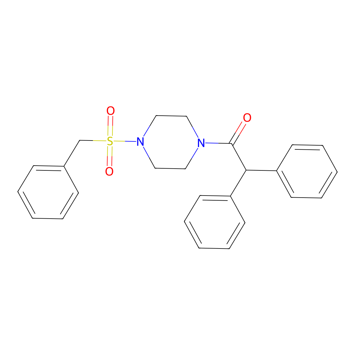 1-(4-Benzylsulfonylpiperazin-1-yl)-2,2-diphenylethanone molecular structure, CAS 499118-17-1