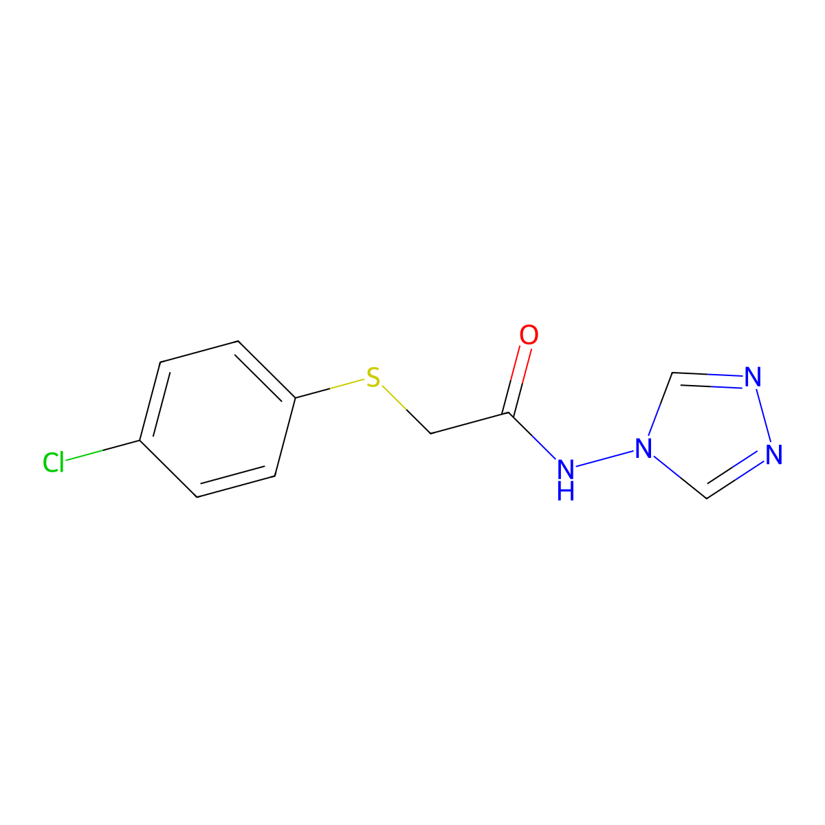 2-((4-chlorophenyl)sulfanyl)-N-4H-1,2,4-triazol-4-ylacetamide molecular structure, CAS 499118-93-3